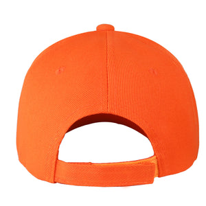 12-Pack Baseball Dad Cap Velcro Strap Adjustable Size - Orange