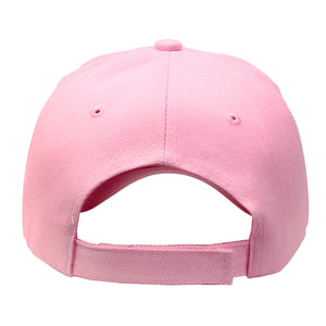 12-Pack Baseball Dad Cap Velcro Strap Adjustable Size - Pink