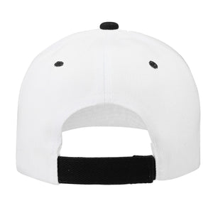 144-Pack Baseball Dad Cap Velcro Strap Adjustable Size - White/Black