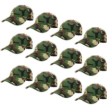 Load image into Gallery viewer, 12-Pack Baseball Dad Cap Velcro Strap Adjustable Size - Woodland