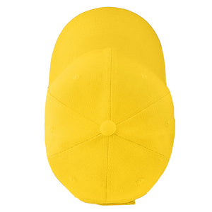 12-Pack Baseball Dad Cap Velcro Strap Adjustable Size - Yellow