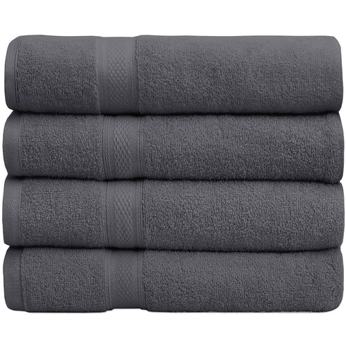 Falari 4-Pack Bath Towel 27x54 - Dark Gray