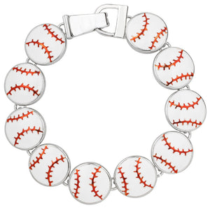Baseball Magnetic Closured Bracelet