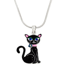 Load image into Gallery viewer, Black Cat Pendant Necklace