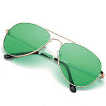 Load image into Gallery viewer, Aviator Sunglasses Classic - Non-Polarized - Gold Frame - Emerald
