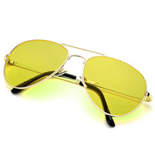 Load image into Gallery viewer, Aviator Sunglasses Classic - Non-Polarized - Gold Frame - Yellow