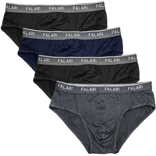 Falari Men's 4-Pack Bamboo Rayon Ultra Soft Lightweight Breathable Briefs Underwear