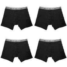 Load image into Gallery viewer, Falari Men&#39;s 4-Pack Black Bamboo Rayon Ultra Soft Lightweight Breathable Boxer Briefs Underwear