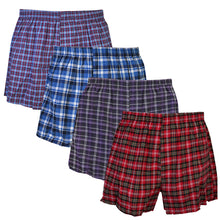 Load image into Gallery viewer, Falari 4-Pack Men&#39;s Boxer Underwear 100% Cotton Premium Quality 368-04