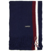 Load image into Gallery viewer, Men Striped Knitted Winter Scarf - Navy