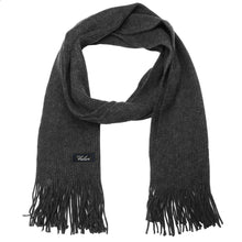 Load image into Gallery viewer, Men Solid Knitted Winter Scarf - Dark Grey