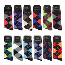 Load image into Gallery viewer, 12 Pairs Assorted Argyle Casual Dress Socks