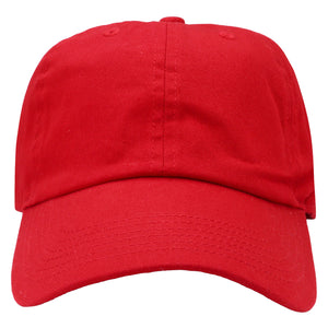 Classic Baseball Cap Soft Cotton Adjustable Size - Red