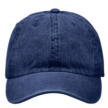 Load image into Gallery viewer, Classic Baseball Cap Soft Cotton Adjustable Size - Dark Blue Denim