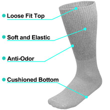 Load image into Gallery viewer, Physicians Approved Diabetic Socks Crew Unisex 6-Pairs