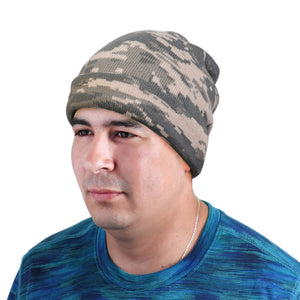 Knitted Beanie Hat - Digital Camouflage
