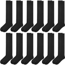 Load image into Gallery viewer, 12 Pairs Women Knee High Over the Calf Socks - Black