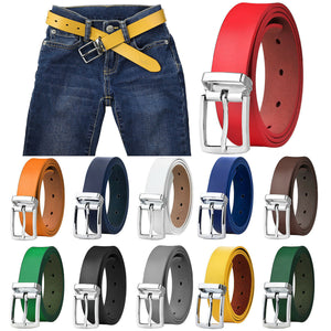 Falari Kids Leather Belts for Boys All Occasion 1" Trim to Fit - One Piece Leather Cutting