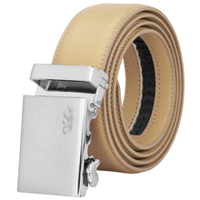 Load image into Gallery viewer, Falari Men Unisex Genuine Leather Ratchet Dress Belt Automatic Sliding Buckle