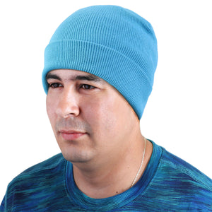 Knitted Beanie Hat - Turquoise