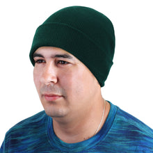 Load image into Gallery viewer, Knitted Beanie Hat - Hunter Green
