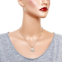 Load image into Gallery viewer, Ice Skating Shoe Pendant Necklace - Clear