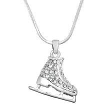 Load image into Gallery viewer, Ice Skating Shoe Pendant Necklace - Clear