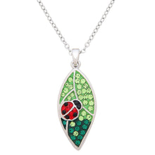 Load image into Gallery viewer, Leaf &amp; Ladybug Pendant Necklace