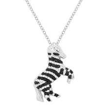Load image into Gallery viewer, Zebra Pendant Necklace