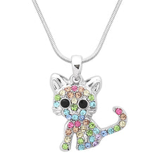Load image into Gallery viewer, Cat Pendant Necklace - Multicolor