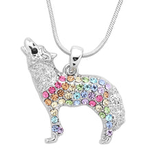 Load image into Gallery viewer, Wolf Pendant Necklace - Multicolor