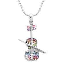 Load image into Gallery viewer, Violin Pendant Necklace - Multicolor