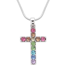 Load image into Gallery viewer, Cross Pendant Necklace - Multicolor