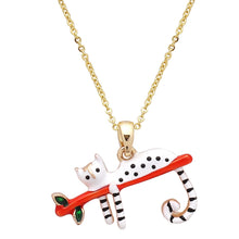 Load image into Gallery viewer, White Cat Pendant Necklace