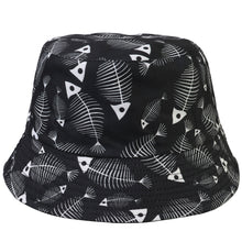 Load image into Gallery viewer, Bucket Hat - Fish Skeleton