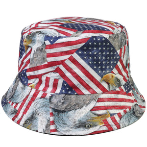 Bucket Hat - Flag & Eagle
