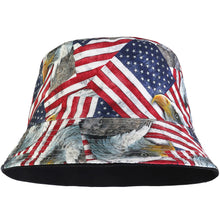 Load image into Gallery viewer, Bucket Hat - Flag &amp; Eagle