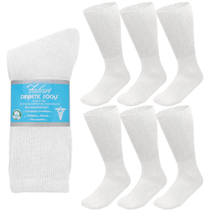 Physicians Approved Diabetic Socks Crew Unisex 6-Pairs