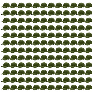 144-Pack Baseball Dad Cap Velcro Strap Adjustable Size - Army Green