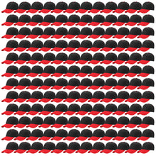 Load image into Gallery viewer, 144-Pack Baseball Dad Cap Velcro Strap Adjustable Size - Black/Red