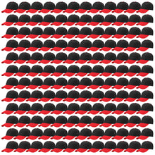 Load image into Gallery viewer, 144-Pack Baseball Dad Cap Velcro Strap Adjustable Size - Black/Red