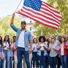 Load image into Gallery viewer, USA Flag Embroidered Baseball Cap - Navy
