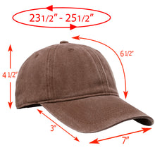 Load image into Gallery viewer, Pre-Washed Cotton Baseball Cap - Brown