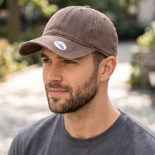 Load image into Gallery viewer, Pre-Washed Cotton Baseball Cap - Brown
