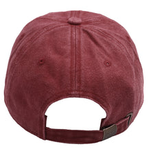 Load image into Gallery viewer, Pre-Washed Cotton Baseball Cap - Burgundy