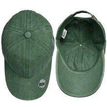 Load image into Gallery viewer, Pre-Washed Cotton Baseball Cap - Green