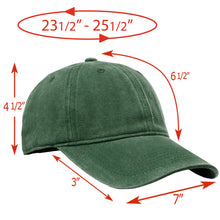 Load image into Gallery viewer, Pre-Washed Cotton Baseball Cap - Green