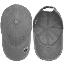 Load image into Gallery viewer, Pre-Washed Cotton Baseball Cap - Gray