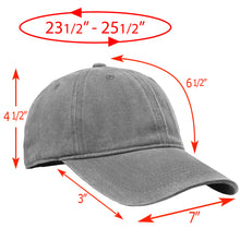 Load image into Gallery viewer, Pre-Washed Cotton Baseball Cap - Gray