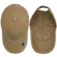 Load image into Gallery viewer, Pre-Washed Cotton Baseball Cap - Khaki